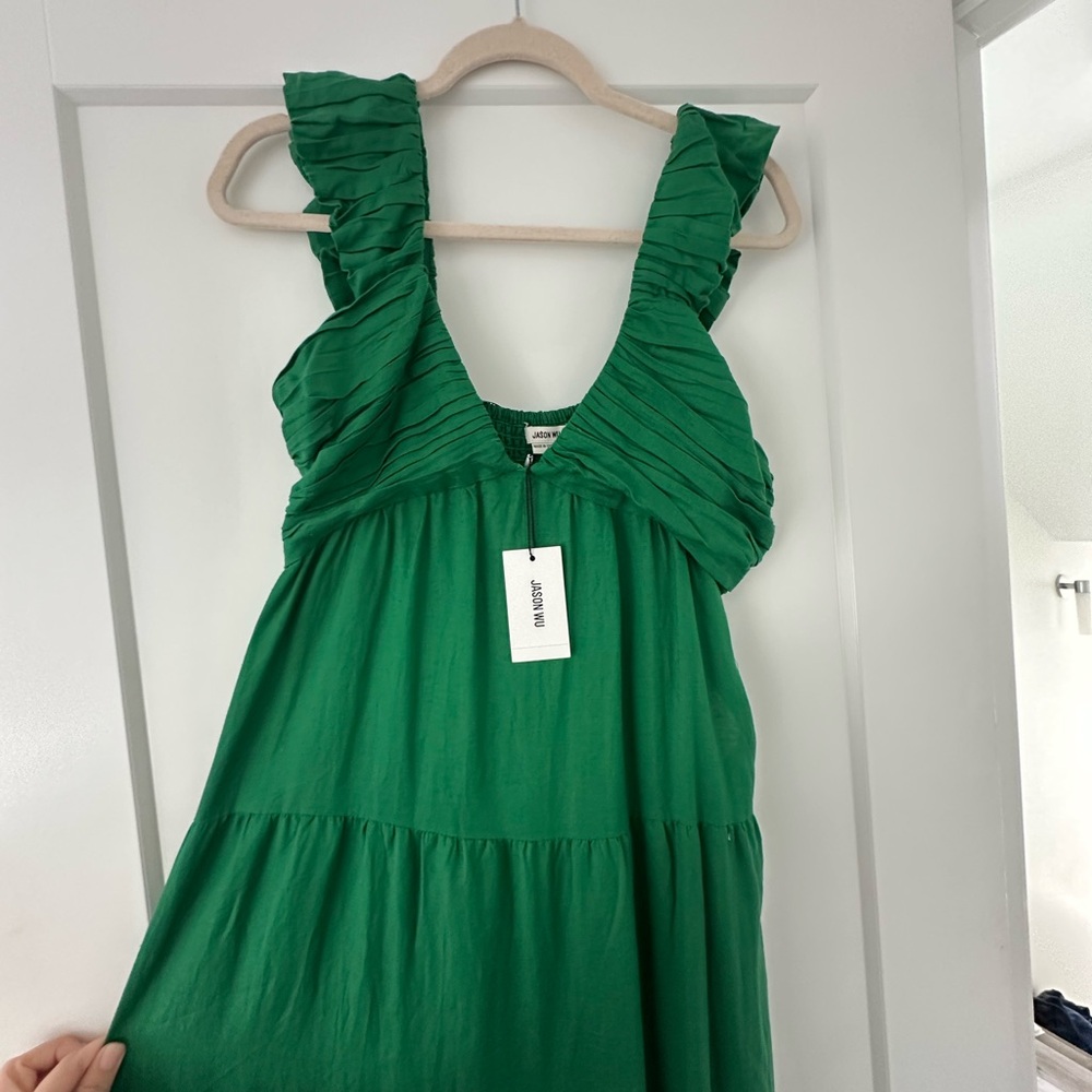 Jason Wu Emerald Green Ruffled Dress